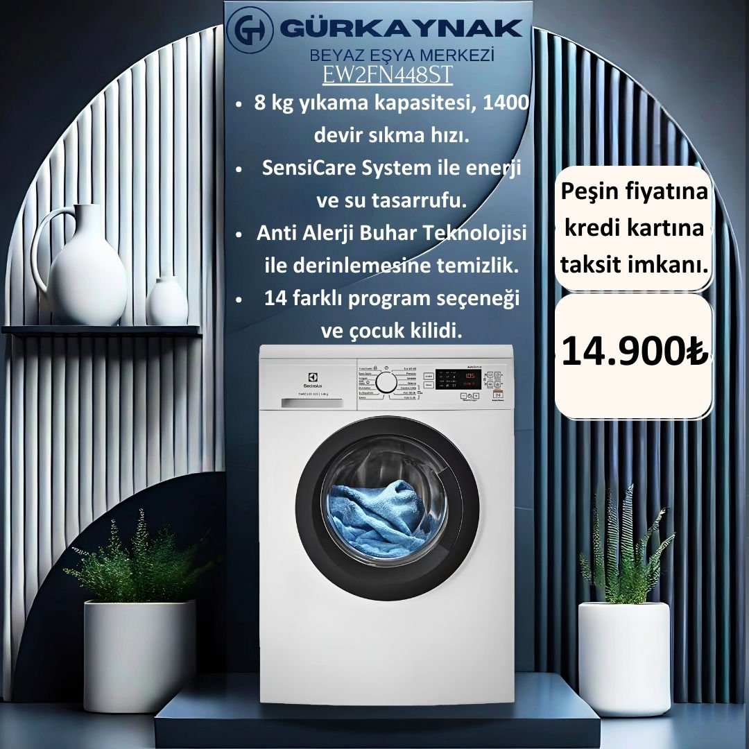 Electrolux EW2FN448ST 8KG Çamaşır Makinesi