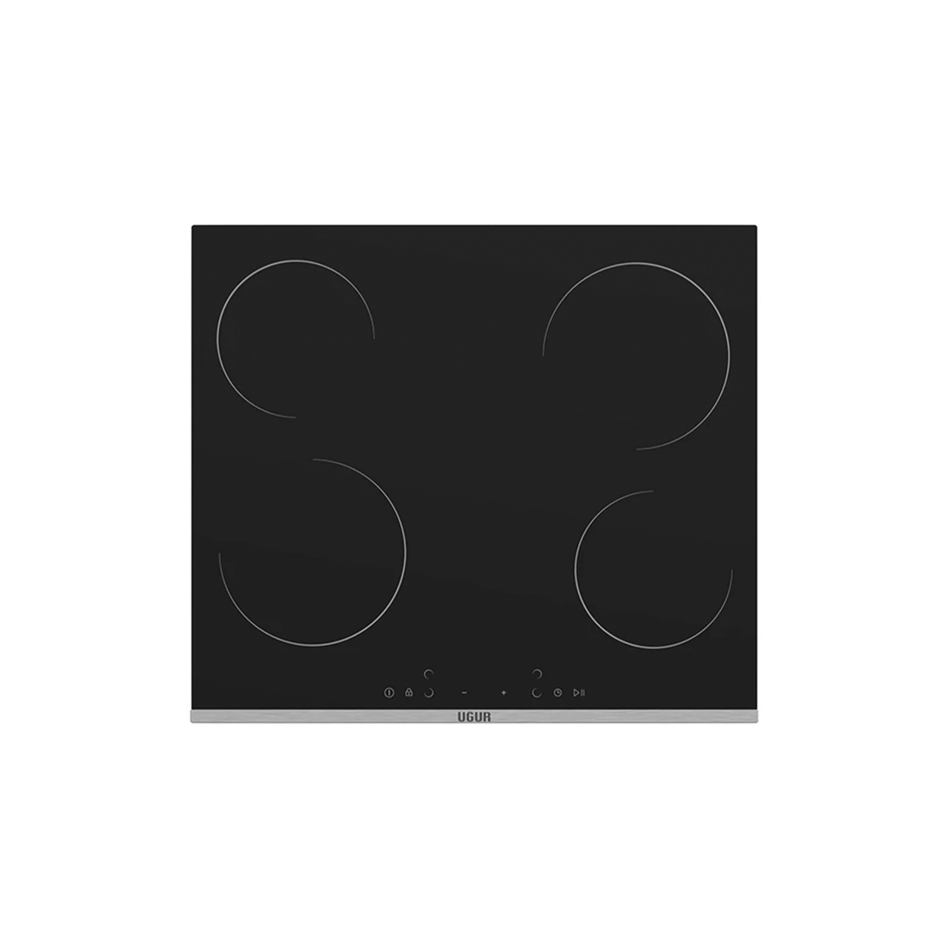 Uğur UAO V604 S MS1 60 cm Siyah Vitroseramik Elektrikli Ankastre Ocak