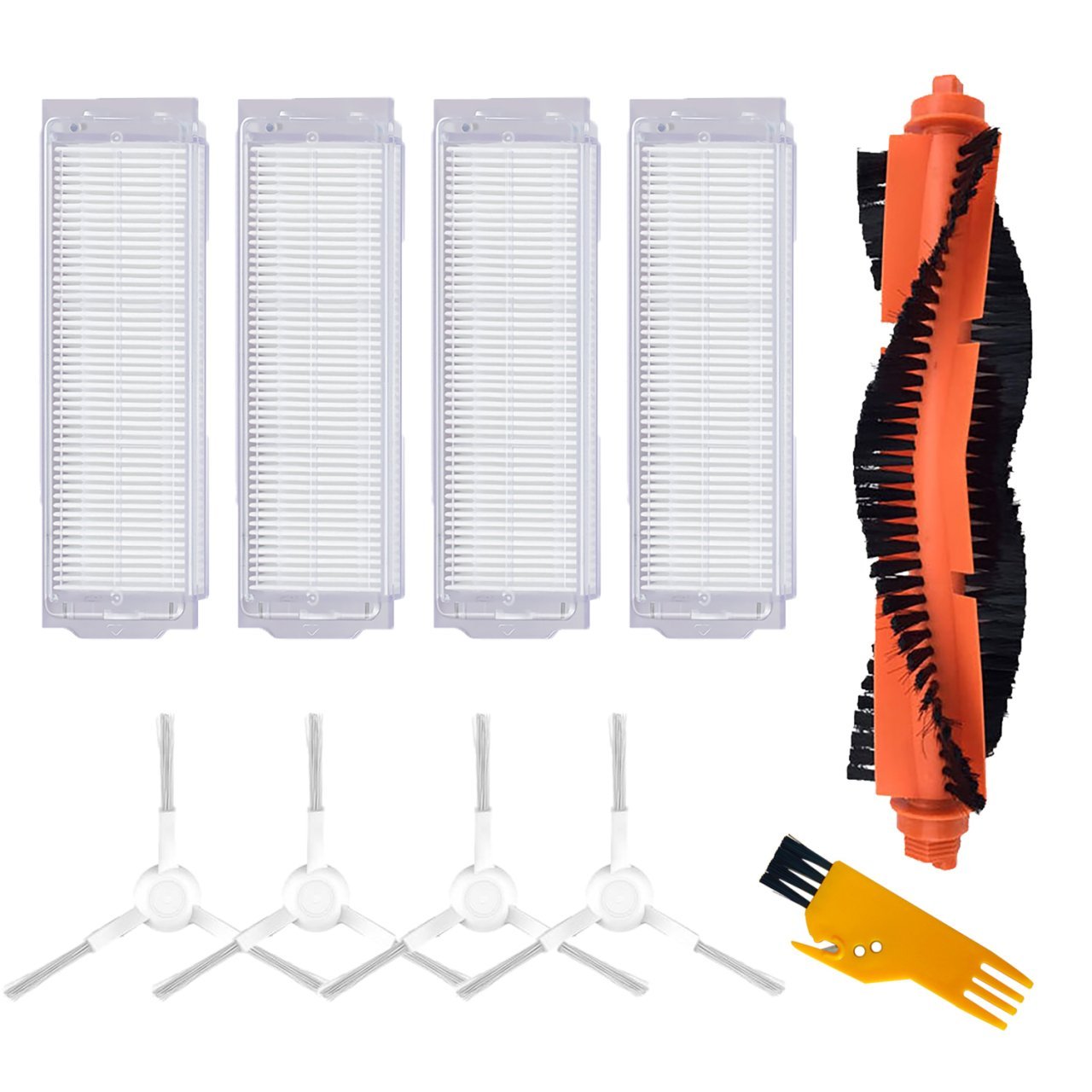 Xiaomi Mop Pro (STYTJ02YM) Uyumlu 10 Parça Yedek Beyaz Filtre Fırça Seti