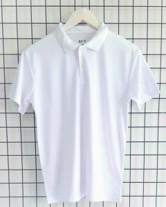 Beyaz Polo Yaka Cool-Dry Tişört