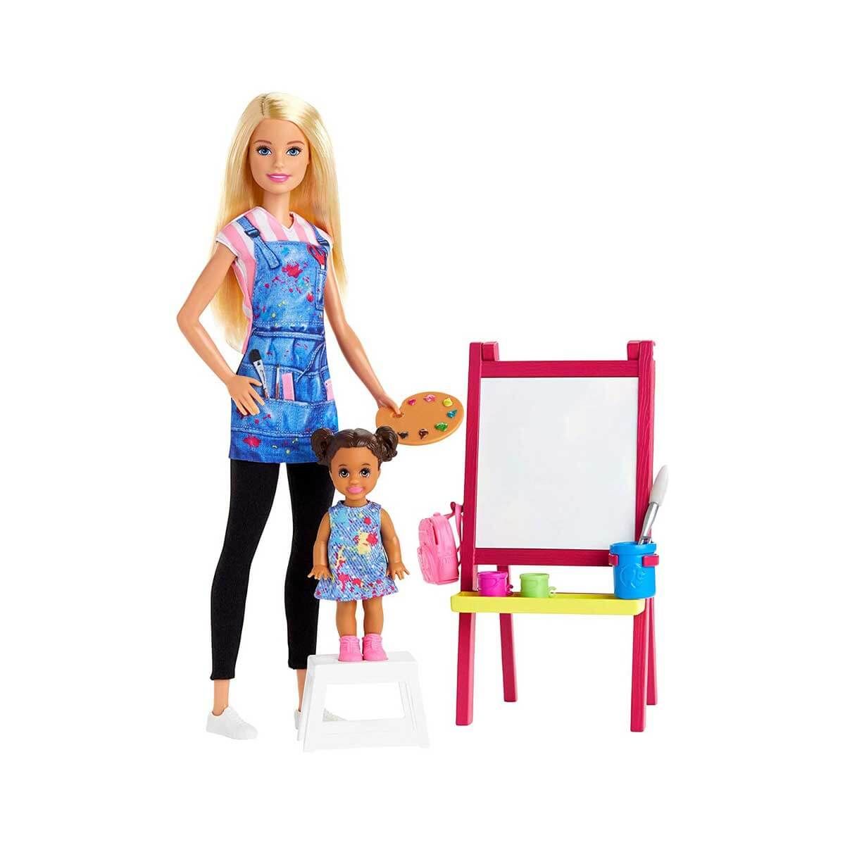 Barbie Ben Büyüyünce Meslek Setleri-Sarışın Resim Öğretmeni