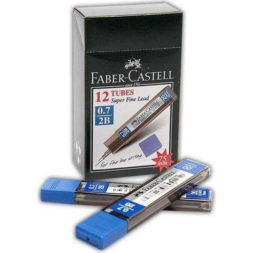 Faber Castell 2B 0.7 Kalem Ucu Siyah 12 Adet