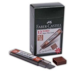 Faber Castell 2B 0.5 Kalem Ucu Siyah 12 Adet