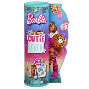 Barbie Cutie Reveal Bebekler Jungle Serisi Oyuncak Bebek Desteği-Kaplan