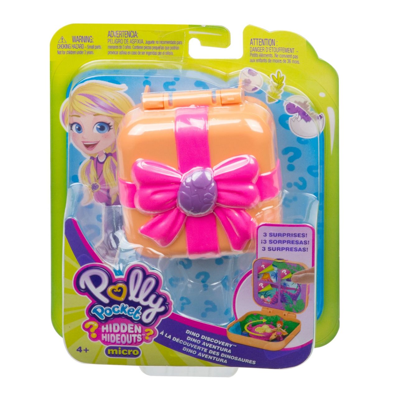 Polly Pocket Süprizlerle Dolu Mikro Oyun Setleri- Dino Keşfi