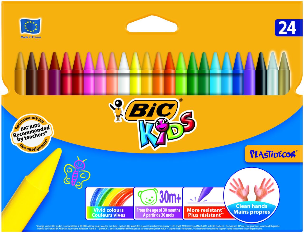 Bic 24 Renk Silinebilir Pastel Boya