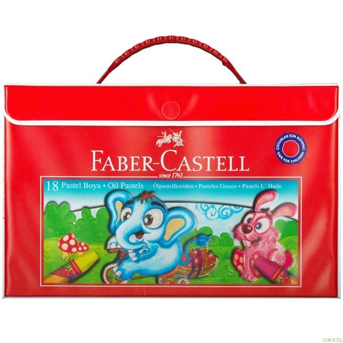 Faber Castell 18 Renk Plastik Çantalı Pastel Boya