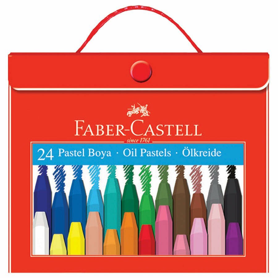 Faber Castell 24 Renk Plastik Çantalı Pastel Boya