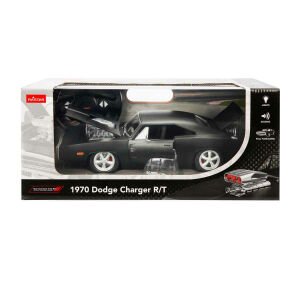 Rastar 1:16 1970 Dodge Charger Sesli ve Işıklı Uzaktan Kumandalı Işıklı Araba-Siyah