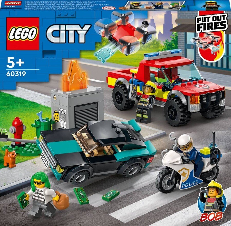 LEGO City İtfaiye Kurtarma Operasyonu ve Polis Takibi