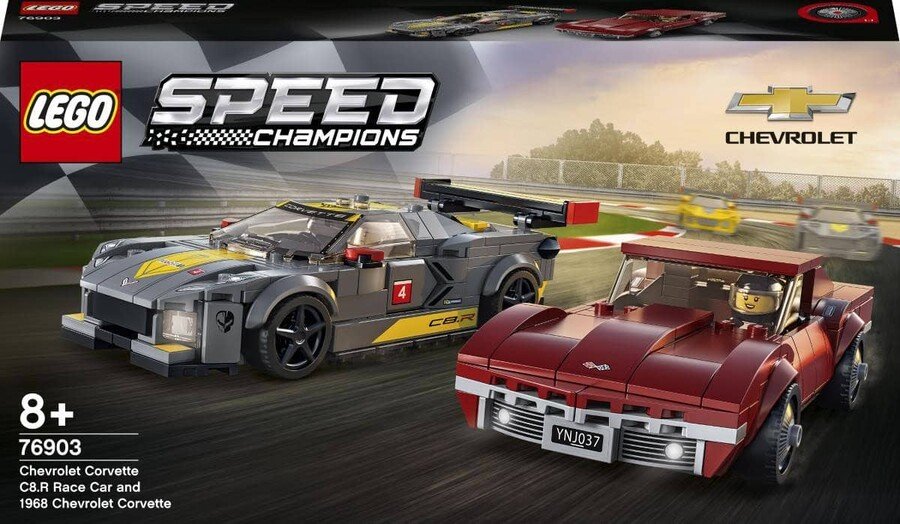 LEGO Speed Champions Chevrolet Corvette C8.R Yarış Arabası ve 1968 Chevrolet Corvette