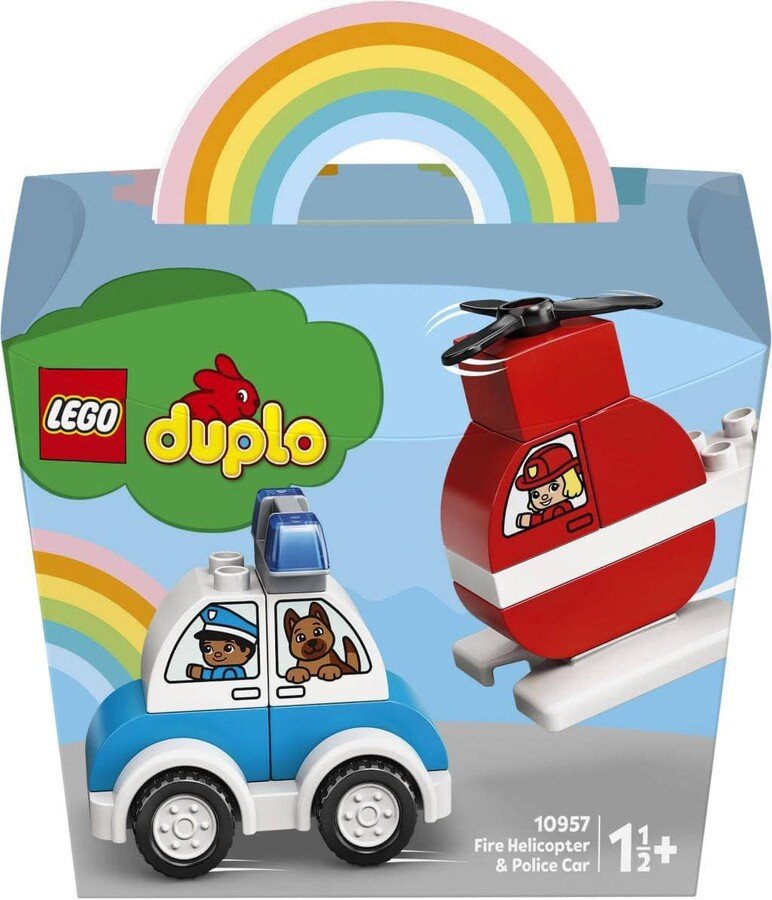 LEGO Duplo Creative Play İtfaiye Helikopteri ve Polis Arabası