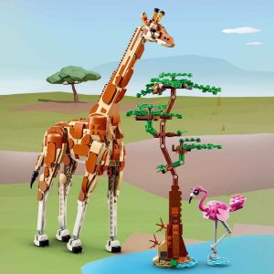 LEGO Creator Vahşi Safari Hayvanları 31150 - 9 Yaş ve Üzeri Çocuklar için İnşa Edilebilen Zürafa, Ceylan ve Aslan Model Seçenekleri İçeren 3'ü 1 Arada Yaratıcı Oyuncak Yapım Seti