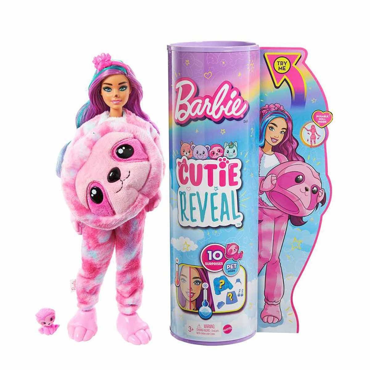 Barbie Cutie Reveal Bebekler Seri 2 Çiçekli Tembel Hayvan