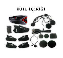 CROWN MICRO CMMK-01 Motosiklet Kask Bluetooth Kulaklık Mikrofon Seti