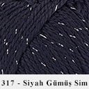 317 - Siyah - Gümüş Sim