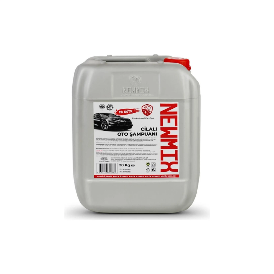 Newmix Ph Nötr Cilalı Fırçalı Oto Şampuanı 20 Kg