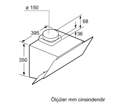 DWK065G60T Serie | 4 Duvar Tipi Davlumbaz 60 cm Siyah Cam Yüzey