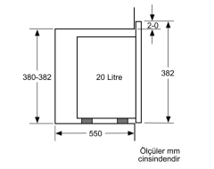 BEL524MS0 Serie | 6 Ankastre Mikrodalga 60 x 38 cm Paslanmaz çelik