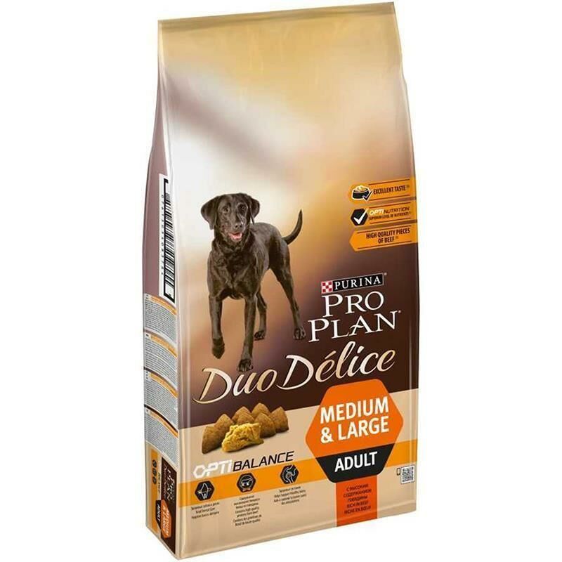 Duo Delice OptiBalance with Beef Medium&Large Adult Dog Food Taze Parça Biftekli Yetişkin Orta ve Büyük Irk Köpek Maması 2,5 kg