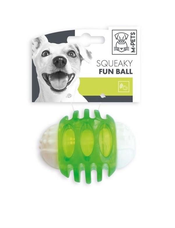 Squeaky Funball Termoplastik Top Sesli Köpek Oyuncağı Yeşil 6,7 Cm