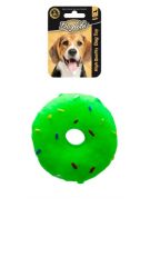 Vinil Köpek Oyuncağı Sesli Donut 8,5 cm