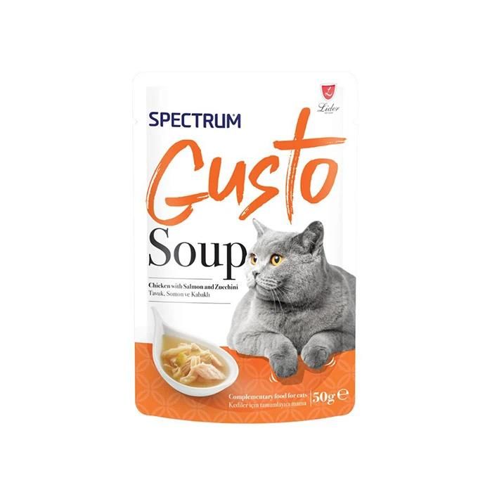 Gusto Tavuklu Somon Balıklı ve Kabaklı Kedi Çorbası 50gr