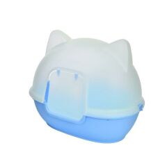 Kedi Şeklinde Kapalı Kedi Tuvaleti Mavi