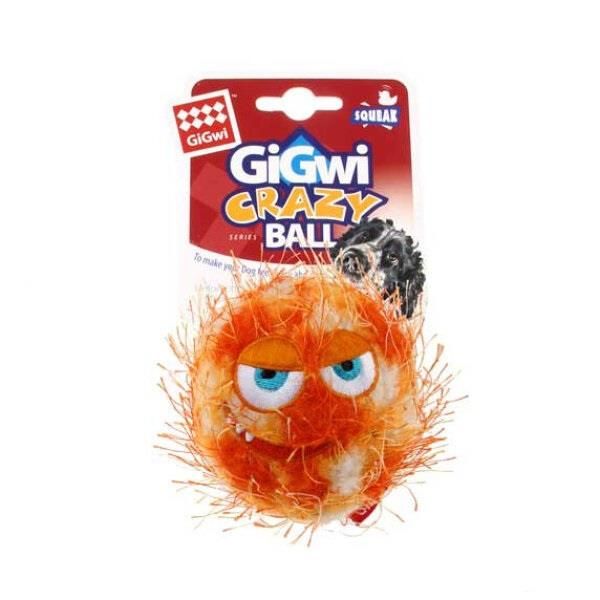 Crazy Ball Çılgın Kirpi Sesli Kauçuk Top Köpek Oyuncağı 6cm (Turuncu)