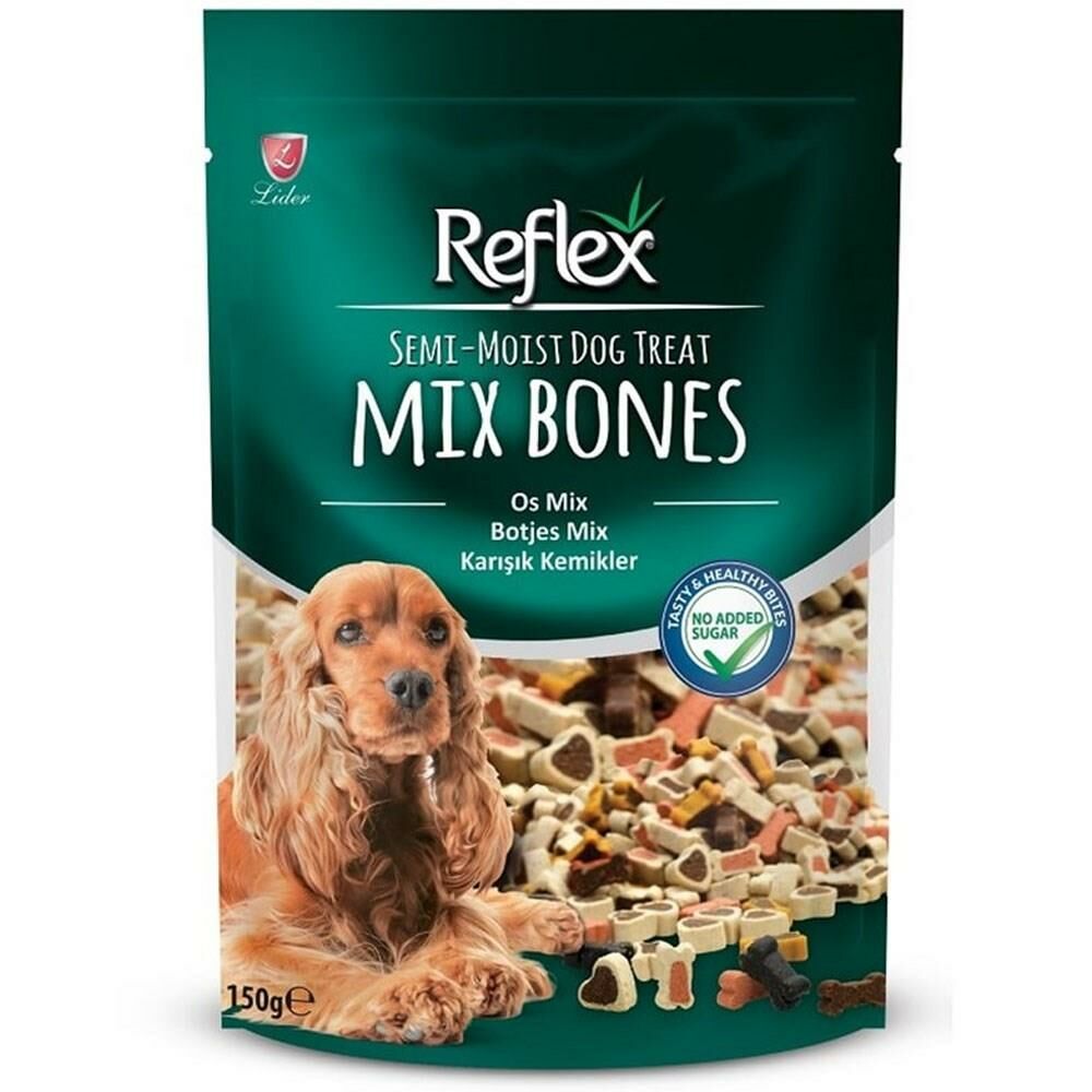 Semi-Moist Dog Mix Bones Karışık Kemik Şekilinde Yumuşak Köpek Ödül Maması 150 gr