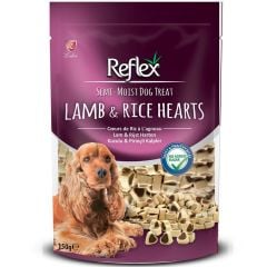 Semi-Moist Dog Treat Lamb&Rice Hearts Kuzu ve Pirinçli Kalp Şeklinde Yumuşak Köpek Ödül Maması 150 gr