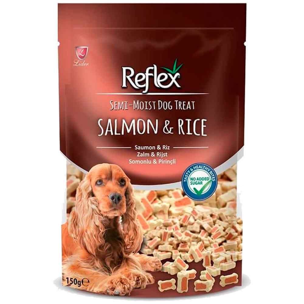 Semi-Moist Dog Treat Salmon&Rice  Somon ve Pirinçli Kemik Şeklinde Yumuşak Köpek Ödül Maması 150 gr