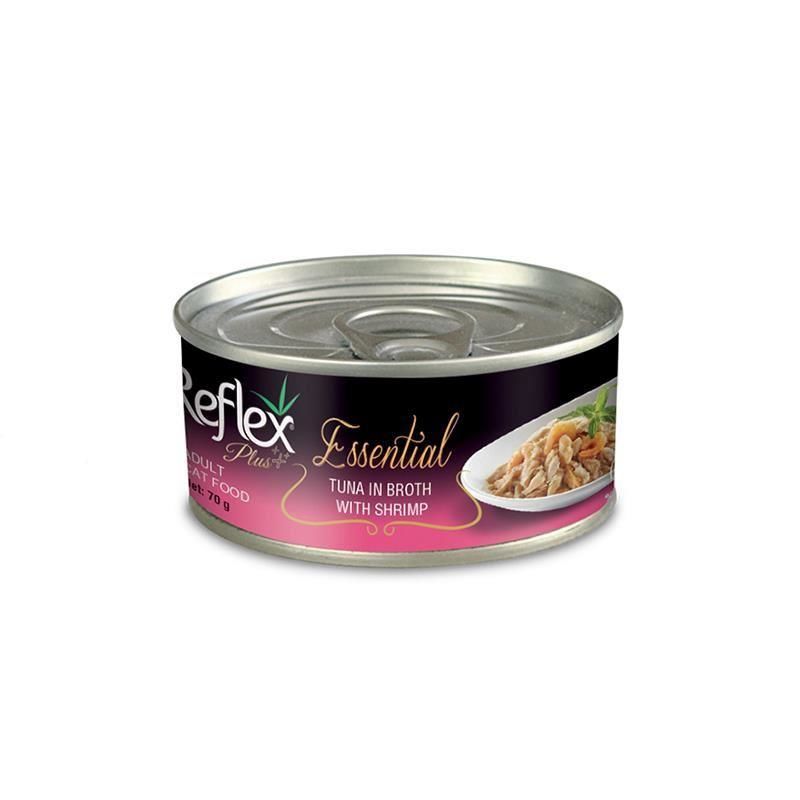 Essential Tuna in Broth with Shrimp Ton Balıklı ve Karidesli Yetişkin Kedi Konservesi 70 Gr