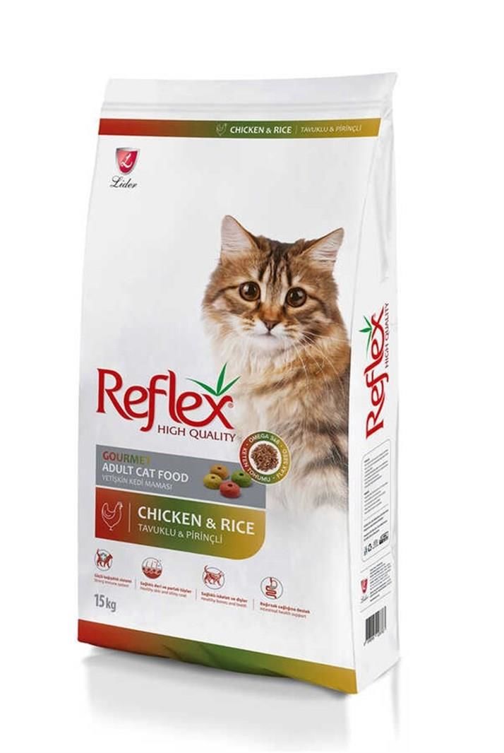 Adult Cat Food with Chicken Multi Color Tavuklu Renkli Taneli Yetişkin Kedi Maması 15 Kg