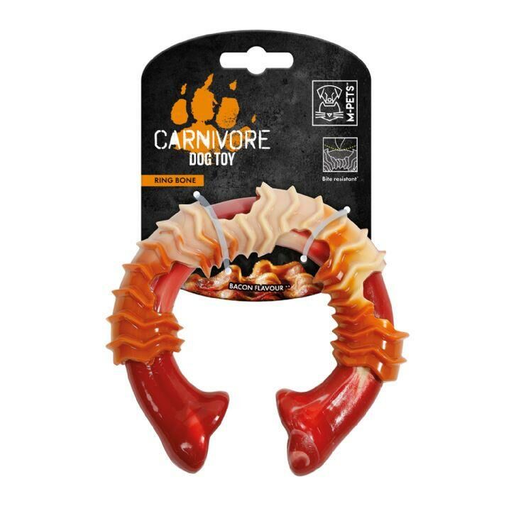Carnivore Ring Dog Toy Pastırma Aromalı Kemirme Oyuncağı, Kemik