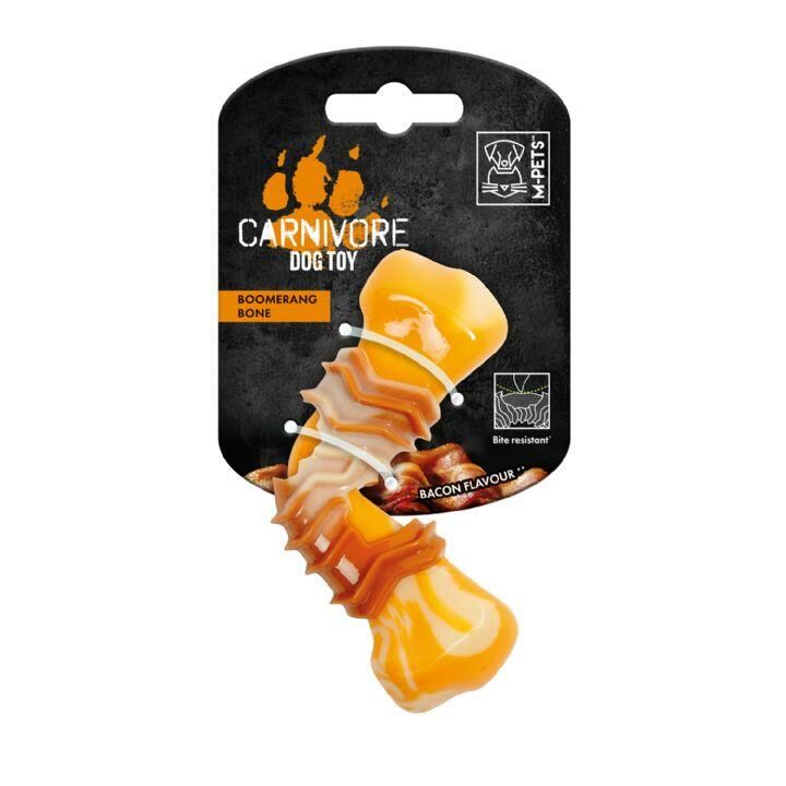 Carnivore Boomerang Dog Toy Pastırma Aromalı Kemirme Oyuncağı, Kemik