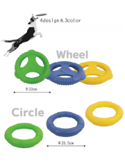 Air Toss Circle Dayanıklı Suda Yüzen Köpek Oyuncağı Yeşil