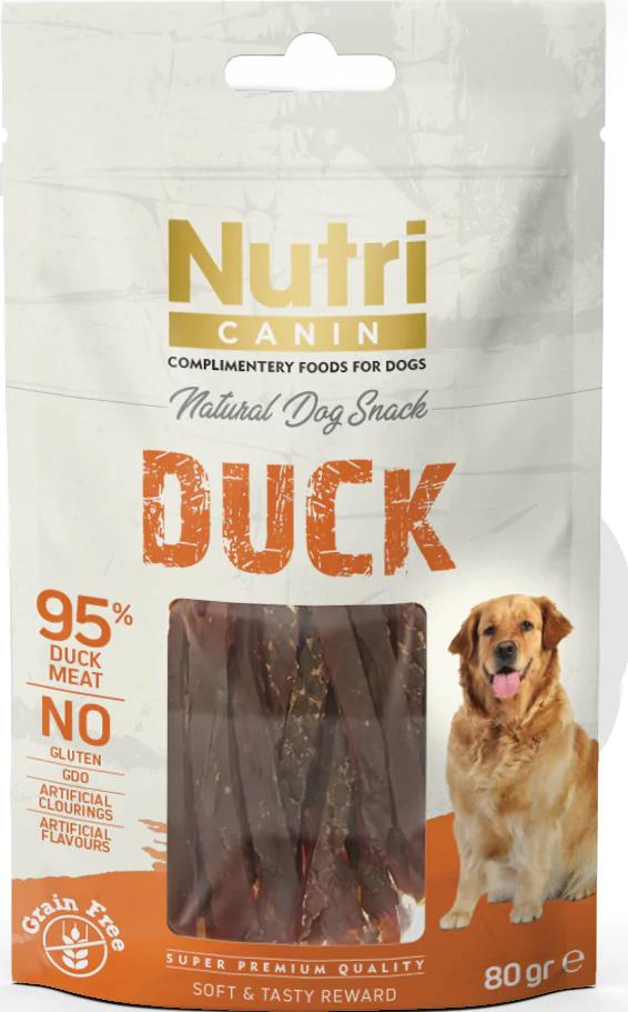 Duck Natural Dog Snack Grain Free Kurutulmuş Ördek Eti Tahılsız Köpek Ödülü 80 gr