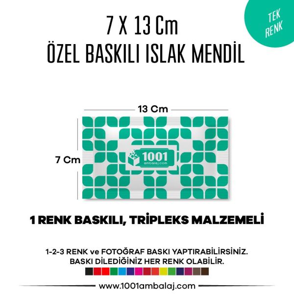 7X13 Cm 1-2-3 Renk Ve Fotoğraf Baskılı İslak Mendil Beyaz (Tripleks Malzeme)