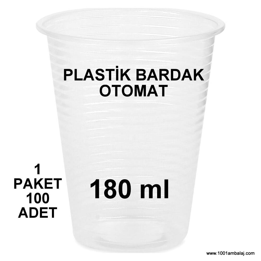 Plastik Bardak 180 Ml Şeffaf 100 Adet 1001 Ambalaj