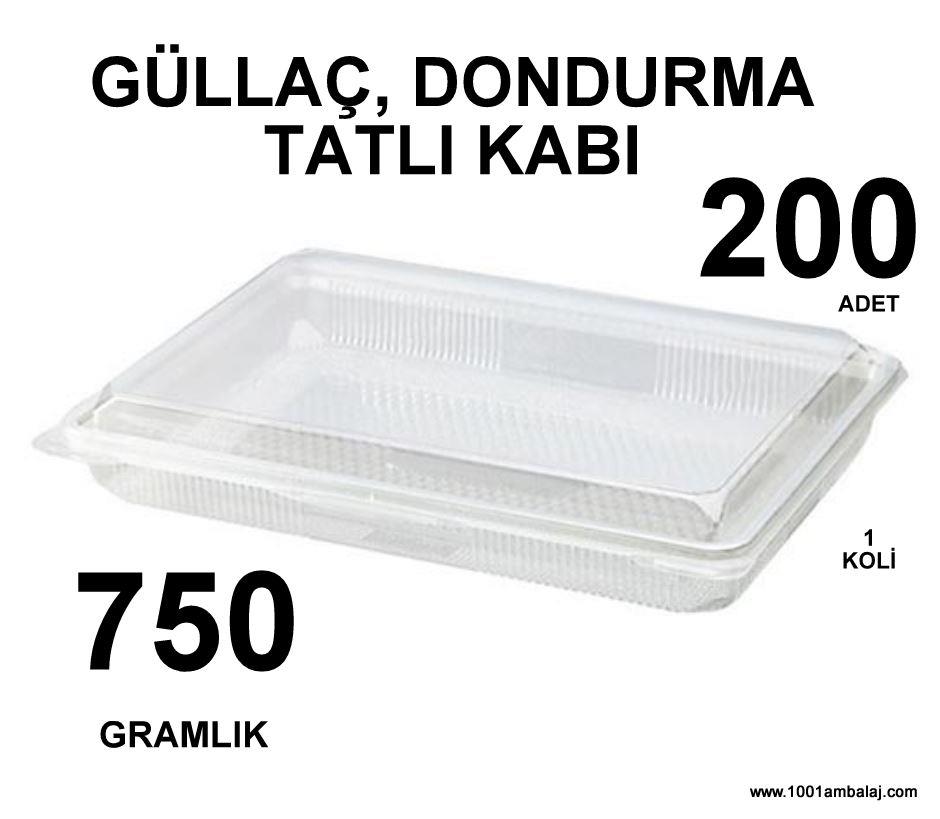 Güllaç, Dondurma,Tatlı Kabı 750 Gr 25 Li 8 Paket 200 Adet 1 Koli