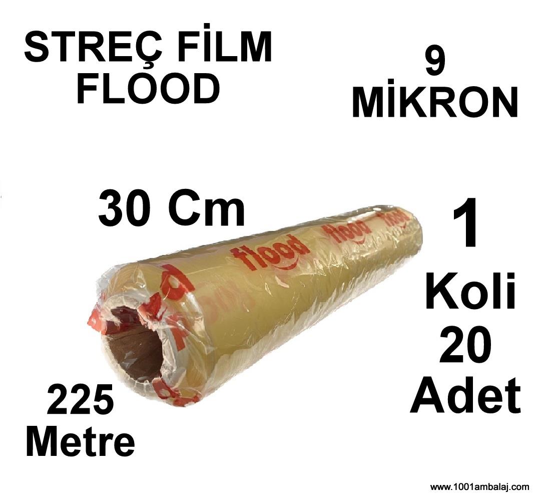 Streç Film Açik 30 X 225 Metre 9 Mikron Flood 20 Adet 1 Koli