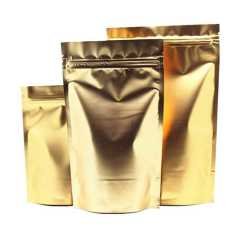 16X27 Cm Gold ( Altın ) 100 Adet Kilitli Doypack Torba 500 Gr /23/