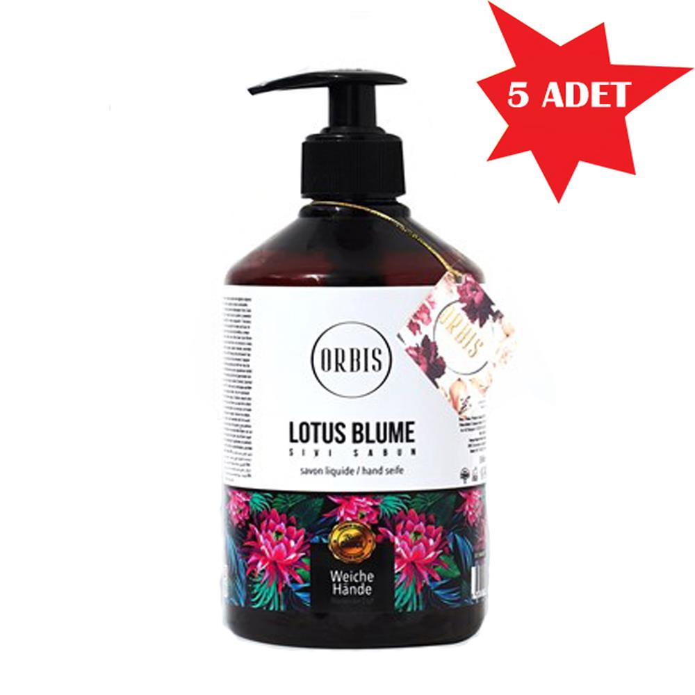 Sivi El Sabun 500 Ml Lotus Orbis 5 Adet