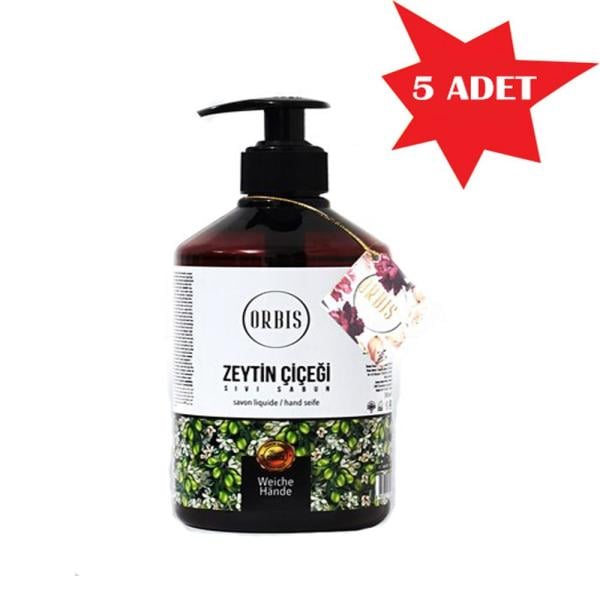 Sivi El Sabun 500 Ml Zeytin Çiçeği Orbis 5 Adet