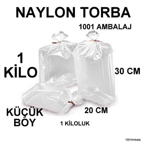 Naylon Torba 20X30 Cm (1 Kiloluk) Bakkaliye Torbası 1 Kilo