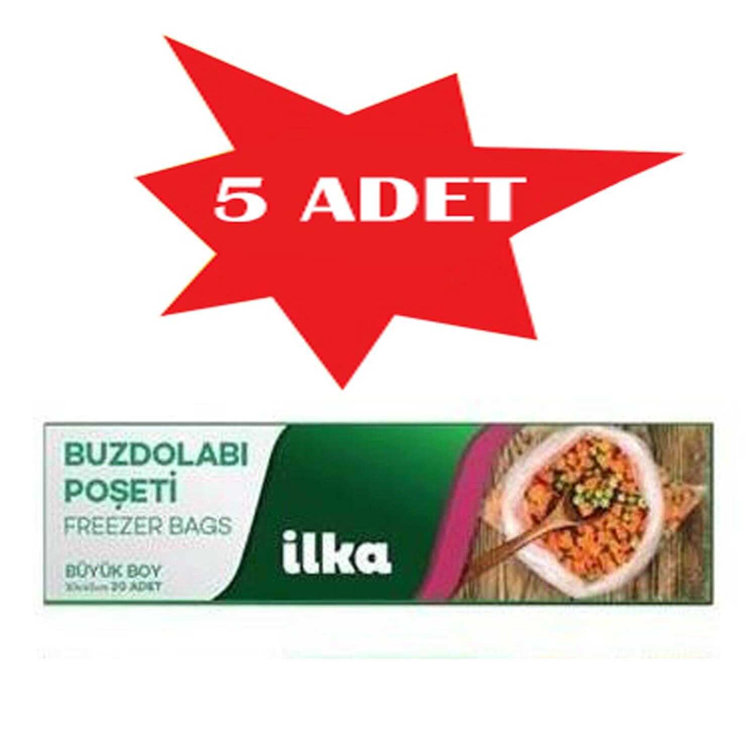 Buzdolabi Poşeti Büyük Boy 30X45 İlka 5 Adet