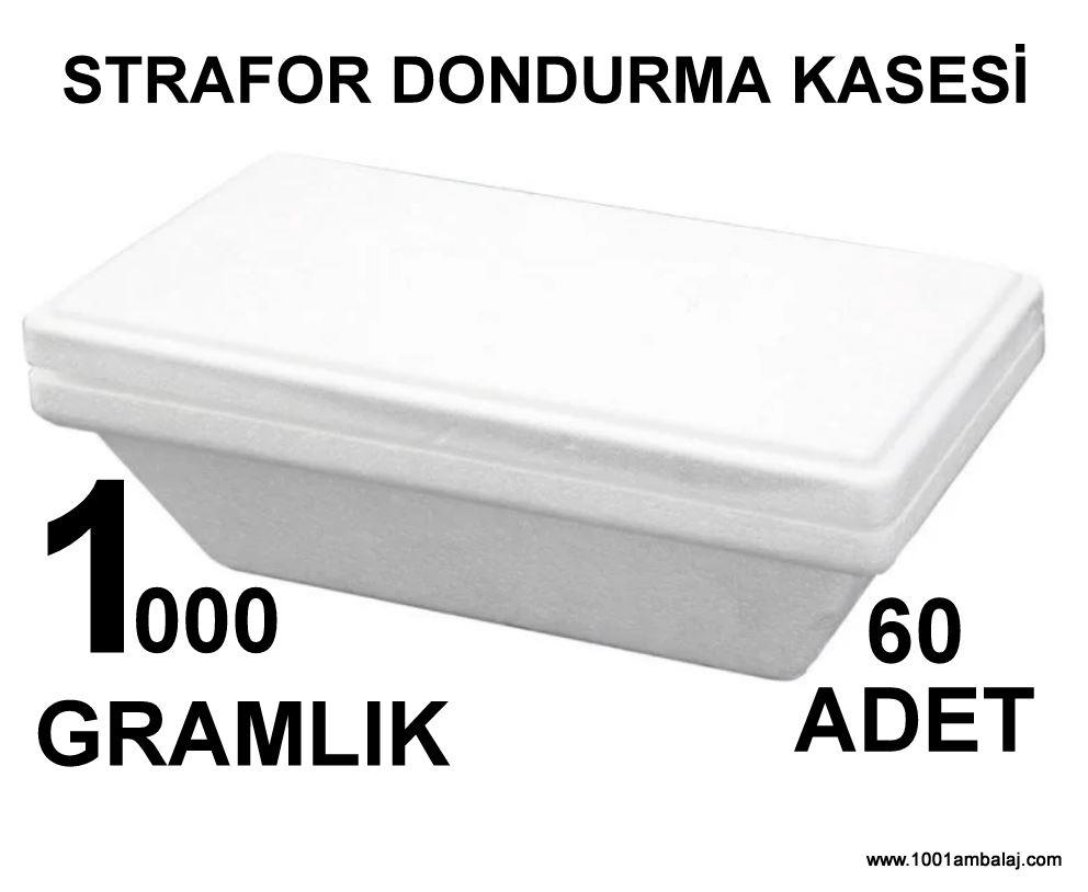 Strafor Dondurma Kasesi 1000 Gr Lik 60 Adet 1 Koli