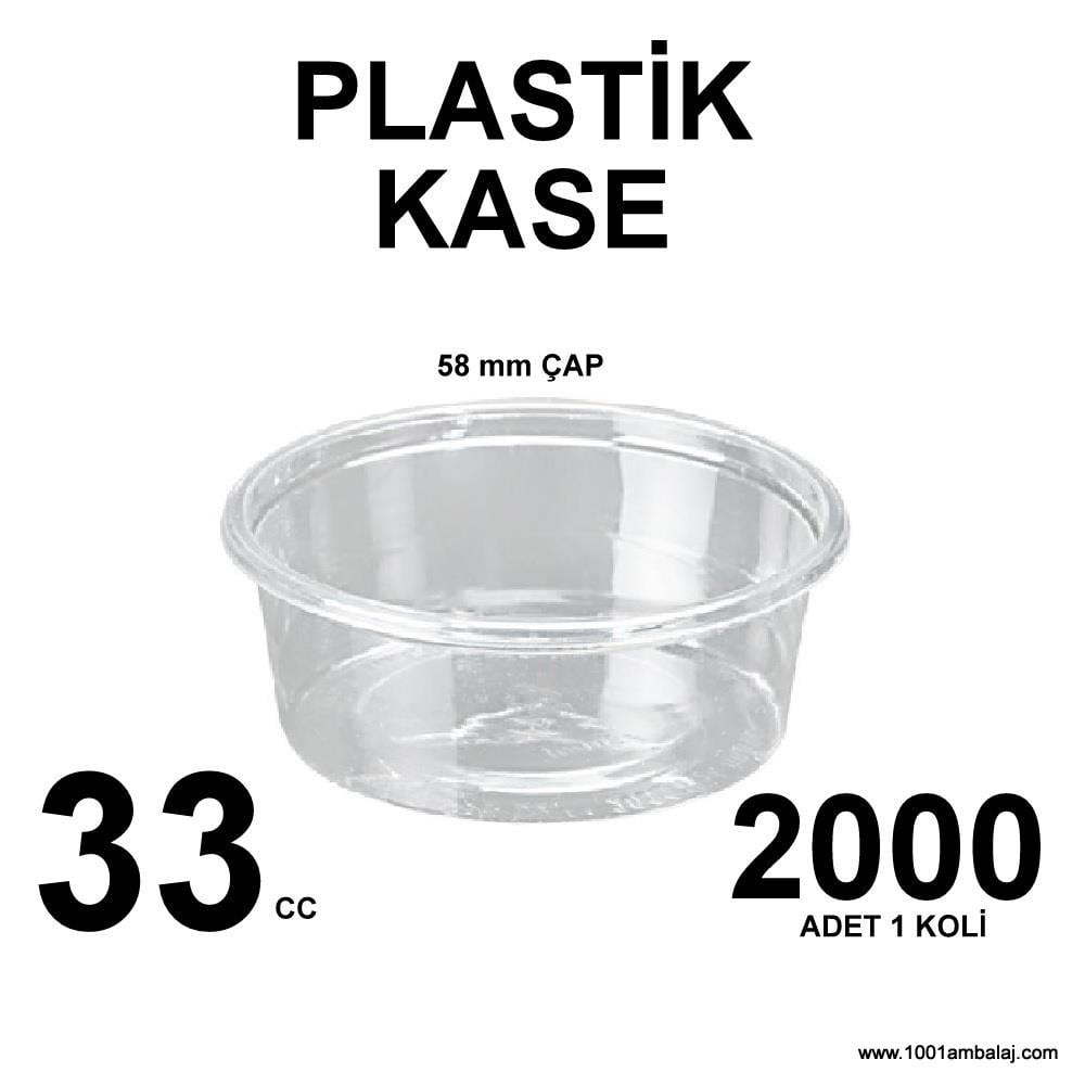 Plastik Kase 33 Cc Yuvarlak 100 Lü 20 Paket 1 Koli