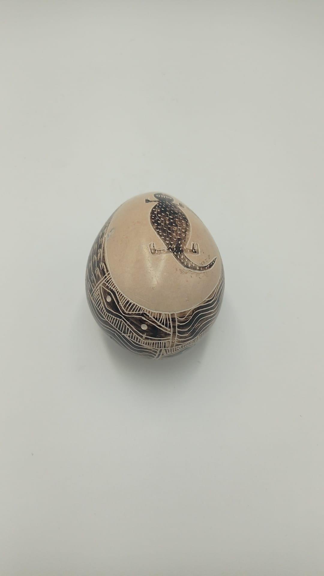 El Boyama Afrika Kum Taşi Dekoratif Yumurta Ölçü 5,5X5,5X7,5 Cm